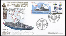 NAV09JA-1: France 2009 - Pli naval DERNIÈRE MISSION DU PH "JEANNE D'ARC" ⦾Paris