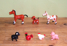 Lot de 7 figurines Animaux de la Ferme style Fisher-Price vintage