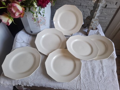 Assiettes plates octogonales - assiettes,