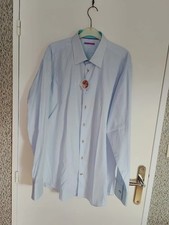 Chemise ajustée bleues ciel Coton Doux taille 43