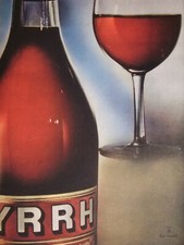 AD PRINT 1954 BYRRH APERITIVE WINE - SIGNED PAUL FACCHETTE