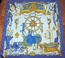 HERMES Scarf " MUSÉE " by Ledoux / Vintage