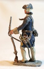FIGURINE ANCIENNE Soldat plomb 60mm volontaire de Gantes 1745 SDB25PLB012