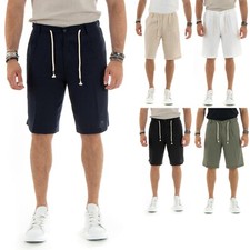 Bermudas Homme Court Lin Vestimentaire Avec Lacet Différentes Couleurs Giosal