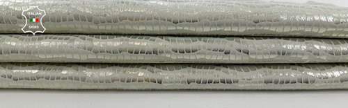 Métallique platine crocodile - métallique,