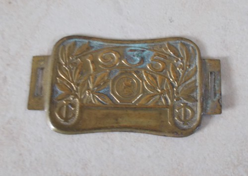 Ancienne plaque vélo - , 1935