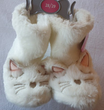 Chaussons boots chat blanc taille 28/29 Bronzini étiquetés à 10€