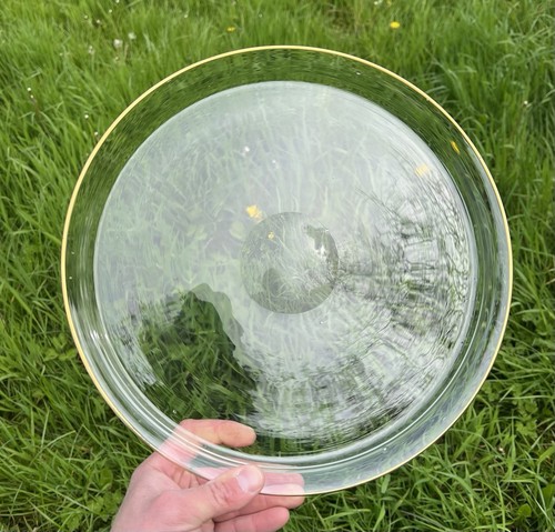 Baccarat handled serving tray - handled,