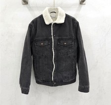 Balenciaga Veste en denim noir avec logo en laine 38 135220991