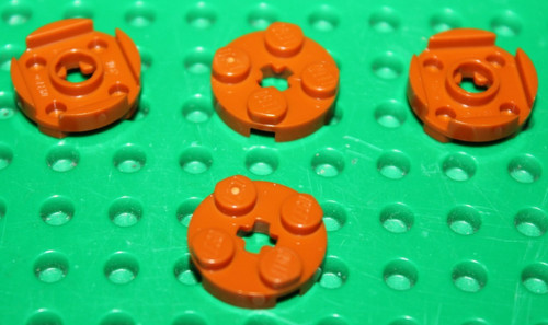 Lego dark orange round - x,