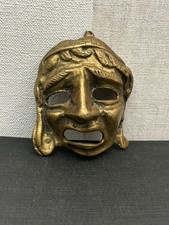 Ancien masque de décoration murale en bronze