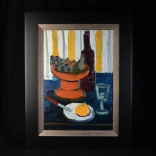 Huile sur panneau Nature morte