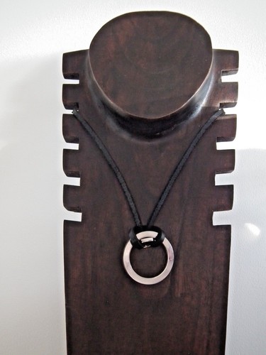 Collier cuir noir pendentif - cuir, /