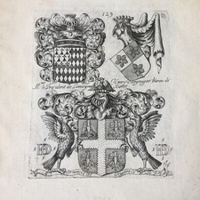 GRAVURE XVIIè Héraldique par