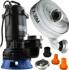 pompe fosse septique avec broyeur d'eau + TUYAU 2'' 30M MASTER 3300W 30000 l/h