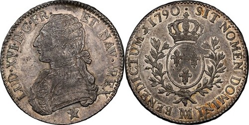 Louis xvi ecu 1790 - 1790, marseille