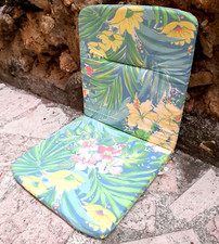 COUSSIN A FLEURS pour Chaise de Jardin Vintage Années 1970