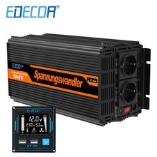 EDECOA Convertisseur De Tension 3000w 12v 230v Onduleur ET-RC TéLéCommande