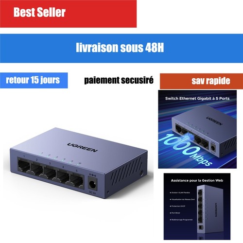Switch ethernet gigabit ugreen - ethernet,
