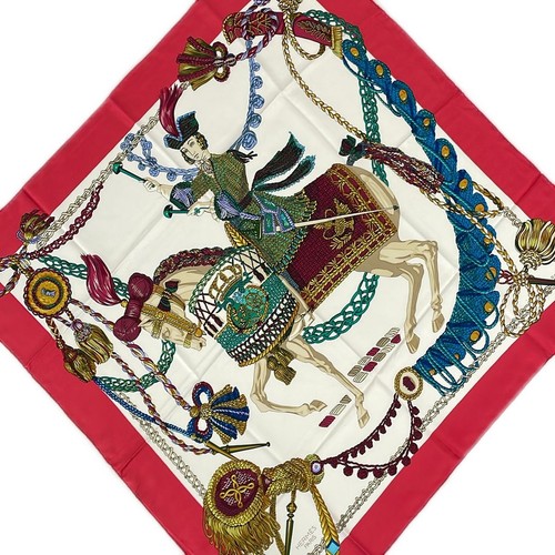 Hermes silk scarf timbalier - hermes,