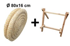 Cible de tir à l'arc de paille Ø 80 x 16 cm + Stand