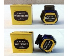 FLACON D'ENCRE NOIRE - WATERMAN - FABRICATION JIF PARIS - ANCIEN - VINTAGE
