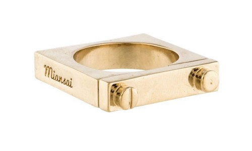 Miansai gold tone cube - gold,