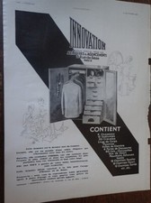 INNOVATION malle armoire + RADIOLA poste TSF publicité papier ILLUSTRATION 1930