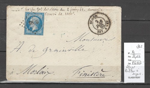 France lettre alger bateau - lettre,