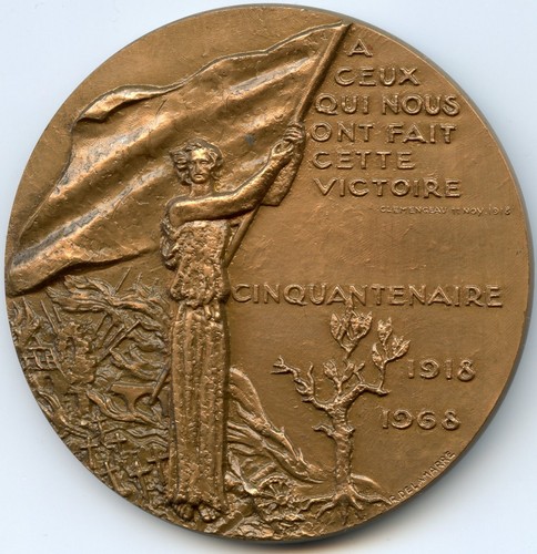 Medaille bronze france 1918 - medaille,