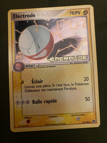 Carte pokémon electrode - carte,