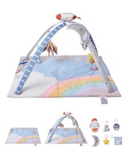 VEVOR Tapis d'Éveil Bébé de Jeu d'Activité avec Jouets Sensoriels 890 x 890 mm