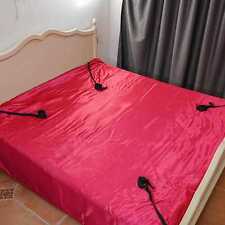 Menottes De Bondage Pour Le Lit Système De Retenue Poignet Cheville BDSM Fétiche