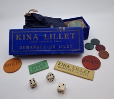Boite de jeux KINA LILLET avec Jetons Dés Jeu de puces