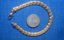 B26AG Neuf Bracelet Gourmette Plaqué Or Poinçonné Maille Haricot  Lot Bijou 