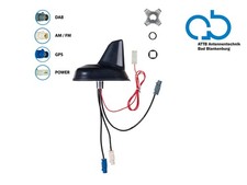 Antenne de toit requin AM FM DAB+ GPS 12V alimentation externe phantome