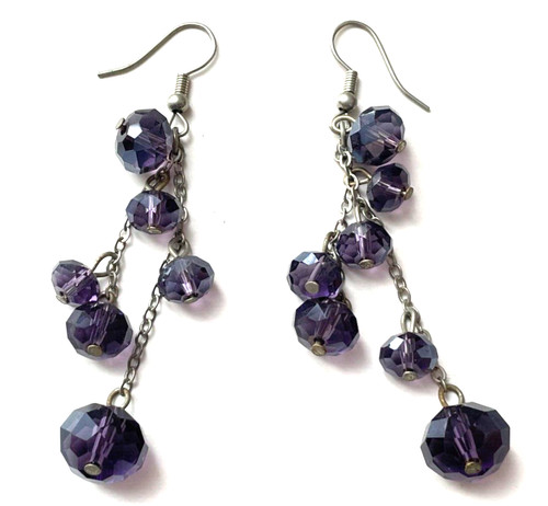 Boucle oreille cristal - d'oreille,