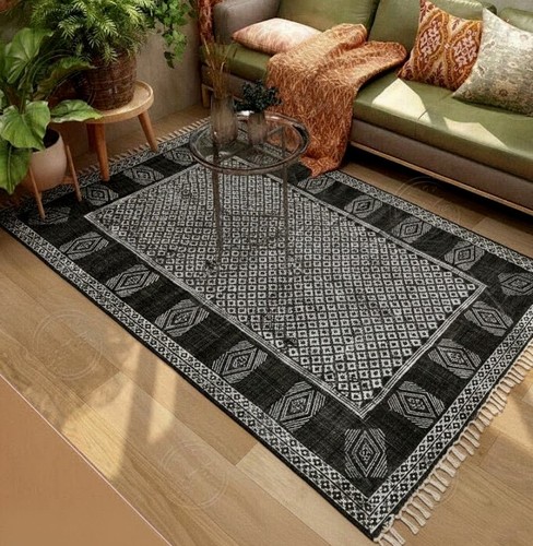 Tapis rectangulaire fait main - tapis,