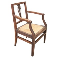 Fauteuil ancien en noyer avec