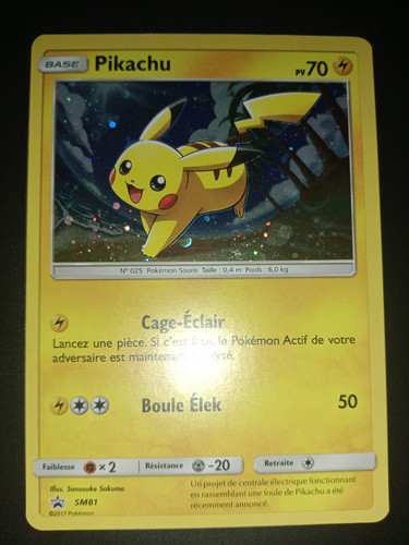 Carte pokémon pikachu sm81 - pokémon,