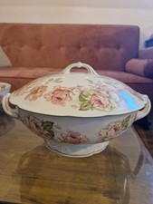 Soupière Bernardaud Eugenie De Montijo Porcelaine De Limoges Fleurs Roses