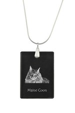 Maine Coon collier en cristal avec un chat Art-Dog