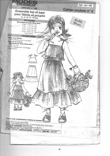 Patron enfant fille - enfant, 2025