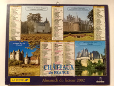 Calendrier des Postes - Almanach PTT  - 36 INDRE - 2002 Châteaux