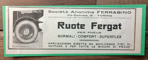 1925 turin publicité - turin,