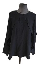 Sulerbe Blouse Noire 100% Soie Cos 36/38 Tbe
