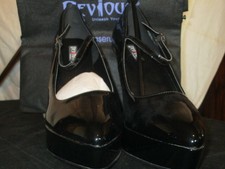 Escarpins vernis noirs à plateform - Blk Pat High Heels   Platfrm Pumps [US15]