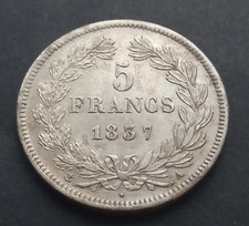 *575*   5 FRANCS  LOUIS PHILIPPE    1837 A  TTB+/SUP