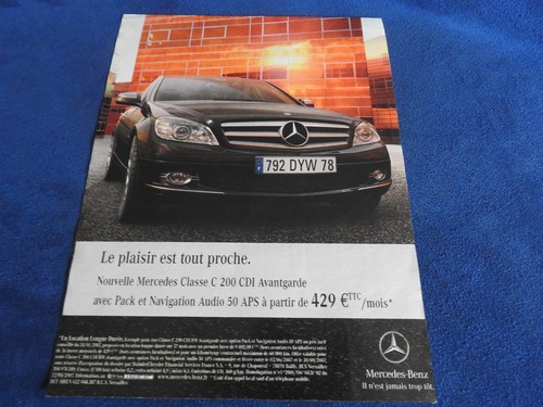 Publicité automobile mercedes - publicité,