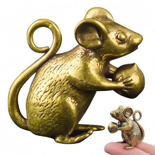 Statue souris laiton - de, en